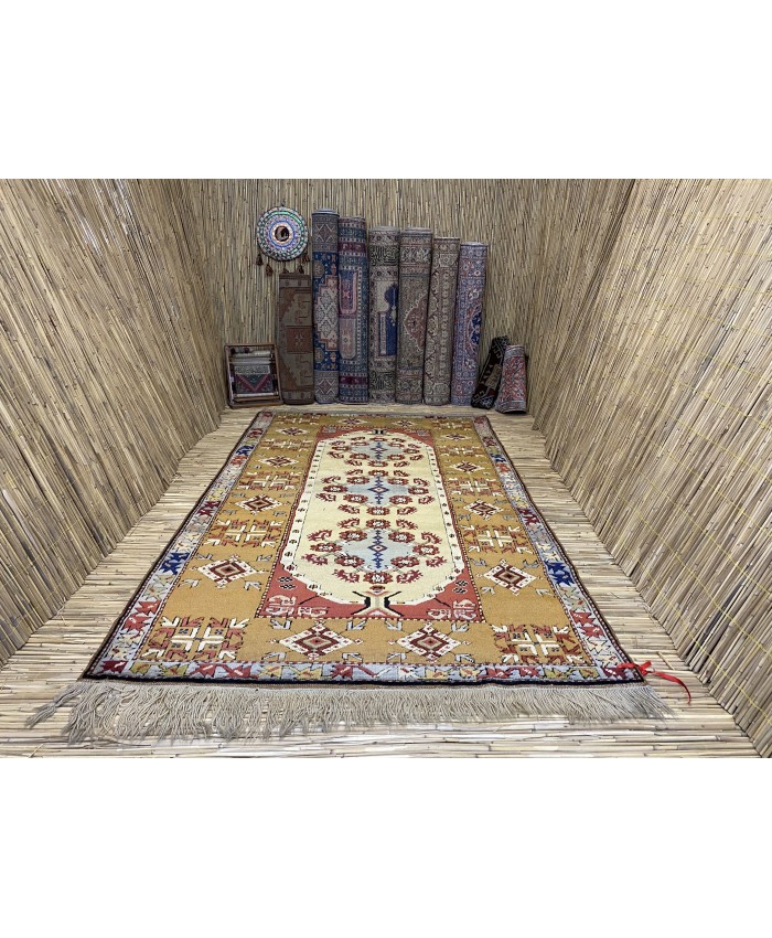 Turkish Milas Nomadic Handmade Wool on Wool Carpet – FREE SHIPPING..!